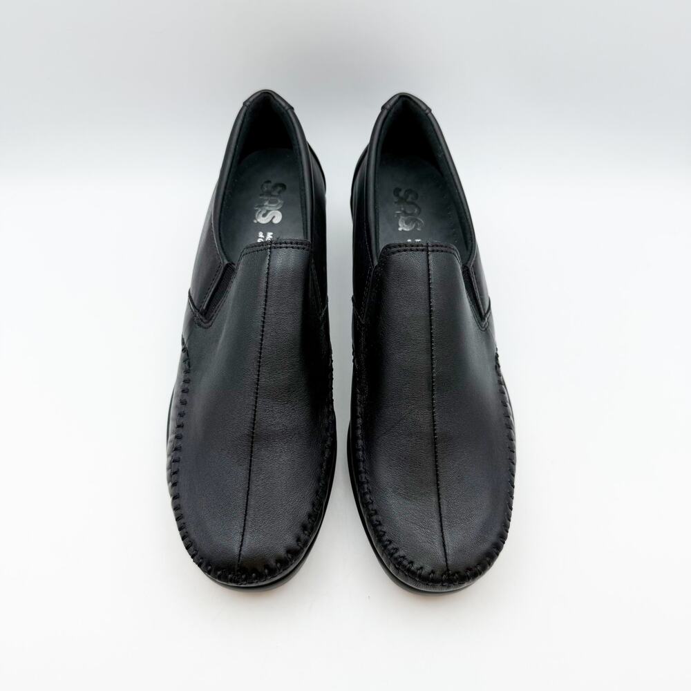 SAS Womens Dream Comfort Loafers US 8 Black Leather Hand Laced Moccasin NIB - Picture 11 of 13